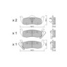 Pastillas de freno traseras GT2i Club para JEEP Grand Cherokee III (WH, WK) 5.7 V8 4x4 366cv 2004-10-01-2011-10-01