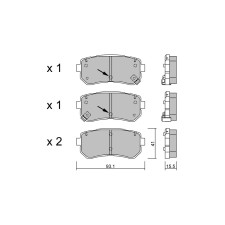 Pastilhas de Freio Traseiras GT2i Club para HYUNDAI Kona I (OS) / Kauai 1.6 T-GDi 4WD 199hp 2017-06-01-