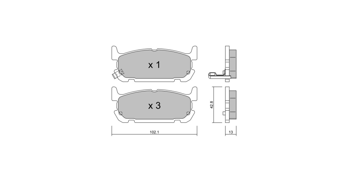 Pastilhas de travão traseiras GT2i Club para MAZDA MX-5 II (NB) / Roadster 1.8 146hp 1998-01-01-2005-10-01