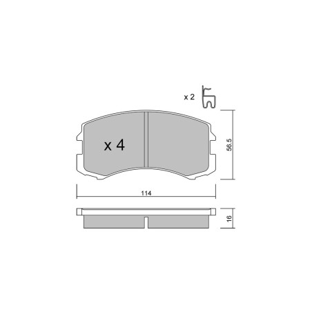 Pastillas de freno delanteras GT2i Club para MITSUBISHI Mirage V Hatchback (CJ_A) 1.8 4WD 207cv 1995-09-01-2003-07-01