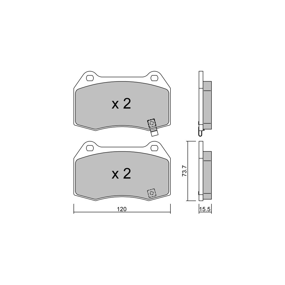 Pastilhas de travão dianteiras GT2i Club para NISSAN 350 Z (Z33) 3.5i V6 24V 2003-09 - Pinças de travão BremboArray