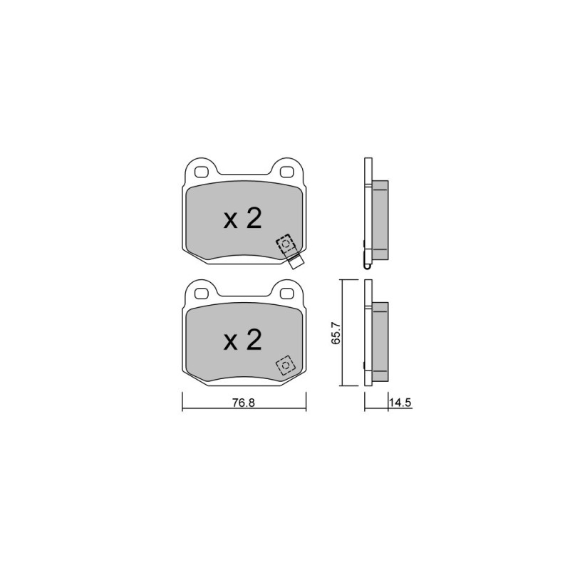 Pastilhas de travão traseiras GT2i Club para SUBARU Impreza (GE-GH-GR-GV) 2.5i 16V T 4wd WRX STi 08-14 - Pinças de travão BremboArray