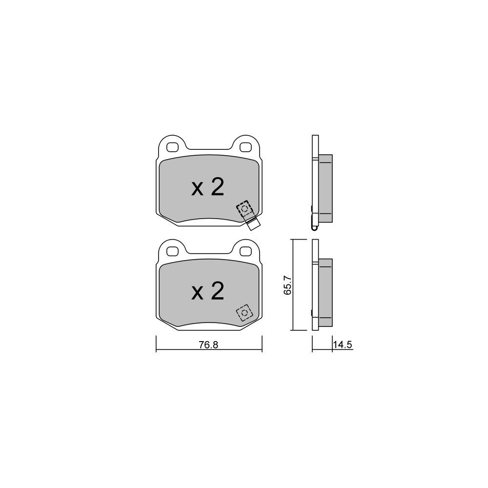 Pastillas de freno traseras GT2i Club para SUBARU Impreza (GE-GH-GR-GV) 2.5i 16V T 4wd WRX STi 08-14 - Pinzas de freno BremboArray