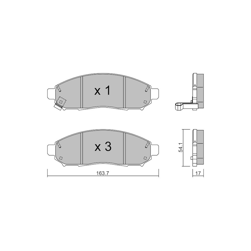 Pastilhas de travão dianteiras GT2i Club para NISSAN Pathfinder III (R51) 4.0 4WD 270hp 2005-01-01-01-Array