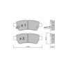 Pastilhas de travão traseiras GT2i Club para NISSAN Pathfinder III (R51) 4.0 4WD 270hp 2005-01-01-01-