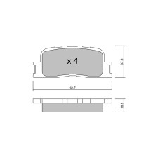 Pastillas de freno traseras GT2i Club para LEXUS ES II (MCV_, VZV_) 3.3 (MCV31_) 229cv 1996-08-01-2008-06-01