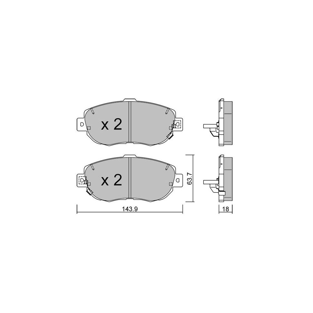 Pastilhas de travão dianteiras GT2i Club para LEXUS SC II Cabrio (UZZ40_) / Soarer 430 (UZZ40_) 332hp 2001-01-01-2010-07-01Array