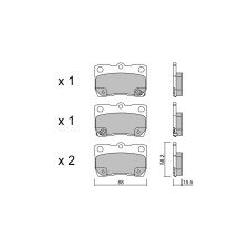 Pastillas de freno traseras GT2i Club para LEXUS IS C (GSE2_) 350 319cv 2009-04-01-