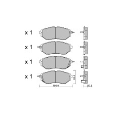 Pastillas de freno delanteras GT2i Club para SUBARU Levorg 2.0 AWD 301cv 2015-03-01-
