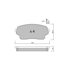 Pastillas de freno delanteras GT2i Club para SUZUKI Grand Vitara II (JT, TE, TD)/ Grand Escudo 2.7 4WD (JB627) 188cv 2005-04-01-