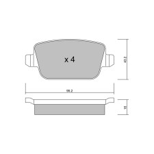 Pastilhas de travão traseiras GT2i Club para FORD Focus 2.5i 20V Turbo RS 305 cv 2004-12 - Pinças de travão Trw