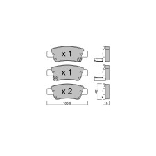 Pastillas de freno traseras GT2i Club para HONDA CR-V III (RE_) 2.4 188cv 2006-06-01-