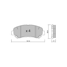 Pastillas de freno delanteras GT2i Club para NISSAN Qashqai I/ Qashqai +2 (J10, JJ10)/ Dualis 3.5 294cv 2006-11-01-2014-04-01