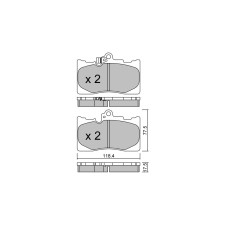 Pastilhas de travão dianteiras GT2i Club para LEXUS GS IV (_L1_) 450h (GWL10_) 346bhp 2011-09-01-