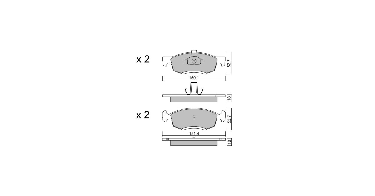 Pastilhas de travão dianteiras GT2i Club para DACIA Logan I MCV (KS_) 2.5 V6 (L702, L703, L704, L707) 177 cv 2007-02-01-