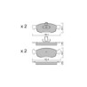 Pastilhas de travão dianteiras GT2i Club para DACIA Logan I MCV (KS_) 2.5 V6 (L702, L703, L704, L707) 177 cv 2007-02-01-
