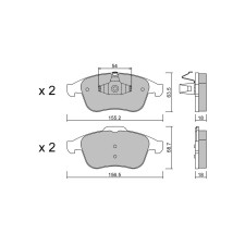Pastilhas de travão dianteiras GT2i Club para RENAULT Latitude (L70_) 2.5 DCi 181hp 2010-07-01-