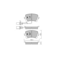 Pastillas de freno traseras GT2i Club para AUDI Q3 I (8UB, 8UG) RS performance 2.5 quattro 368cv 2011-06-01-2019-12-01