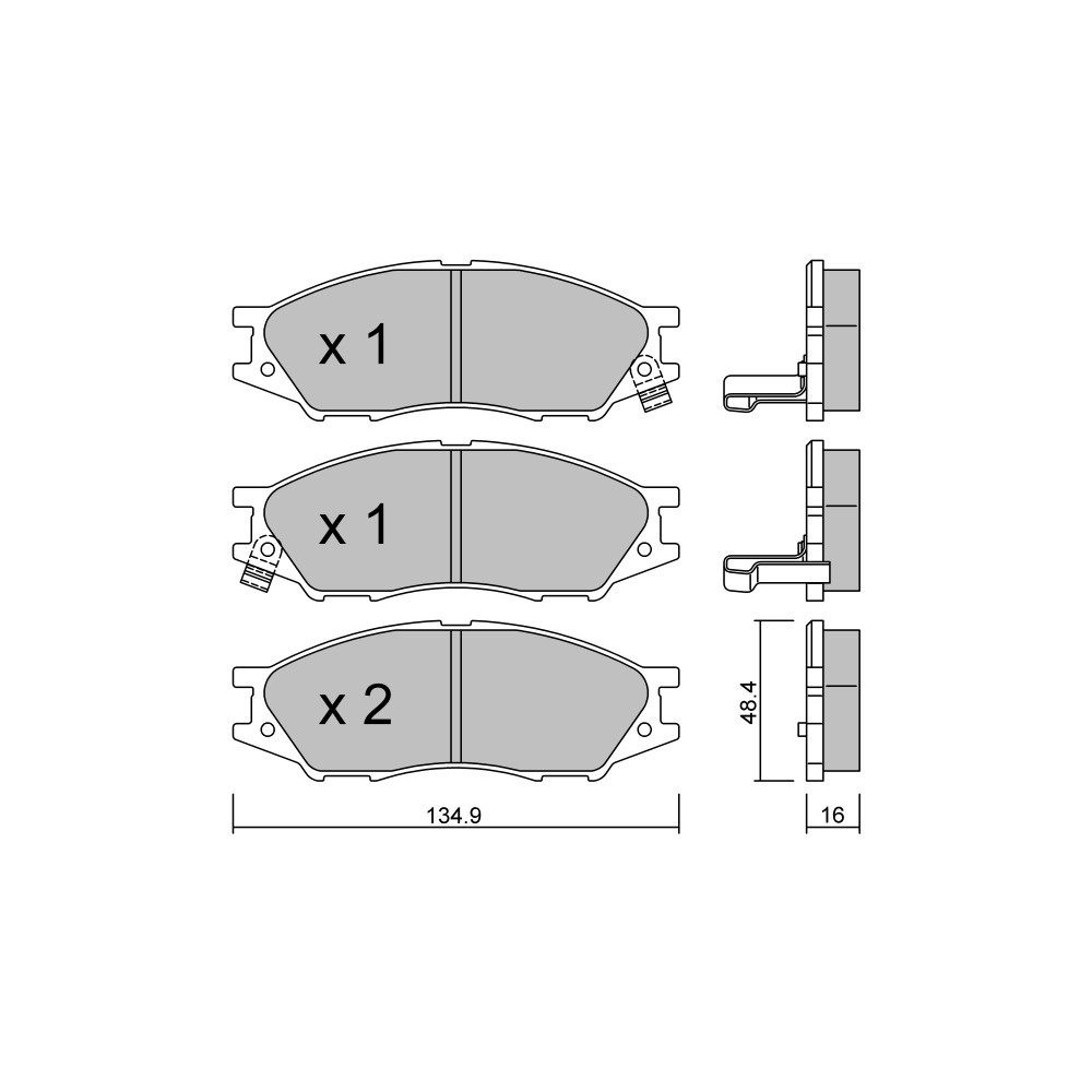 Pastilhas de travão dianteiras GT2i Club para NISSAN Almera II (N16) 2.2 dCi 136hp 2000-04-01-Array