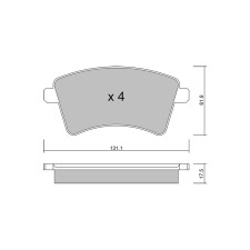 Pastillas de freno delanteras GT2i Club para MERCEDES BENZ Citan Combi (415) 3.2 V6 (F68) 211cv 2012-11-01-2021-08-01