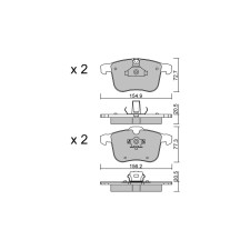 Pastillas de freno delanteras GT2i Club para SAAB 9-3 II SW (YS3F) 2.8 Turbo V6 277cv 2005-03-01-2015-02-01