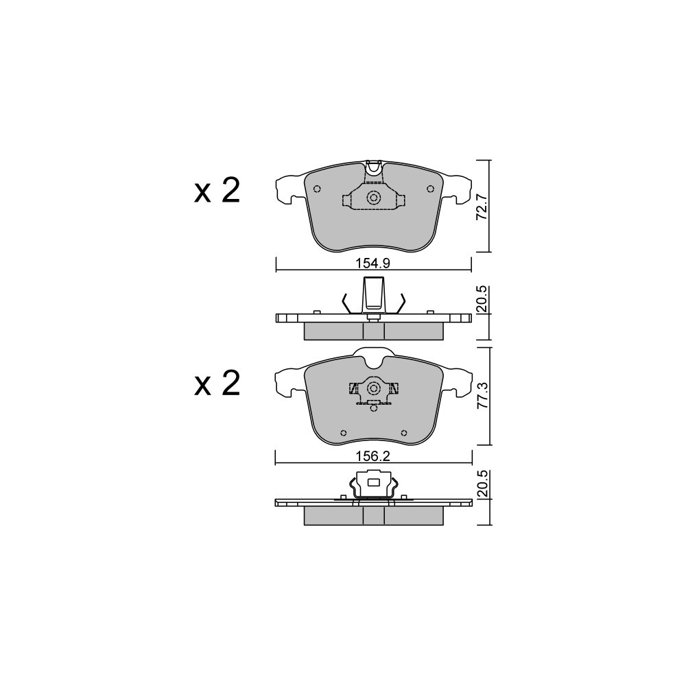 Pastillas de freno delanteras GT2i Club para SAAB 9-3 II SW (YS3F) 2.8 Turbo V6 277cv 2005-03-01-2015-02-01Array