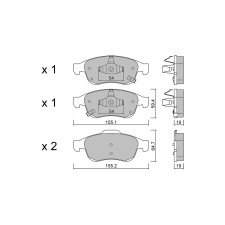 Pastillas de freno delanteras GT2i Club para JEEP Renegade Close Off-Road (BU, B1) 1.3 Hybrid 4x4 241cv 2014-07-01-