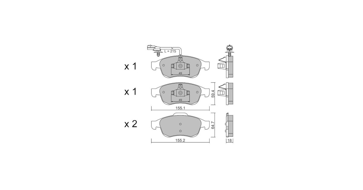 Pastilhas de travão dianteiras GT2i Club para MERCEDES BENZ Classe T (W420) 2.0 TCe 220 221hp 2022-05-01-