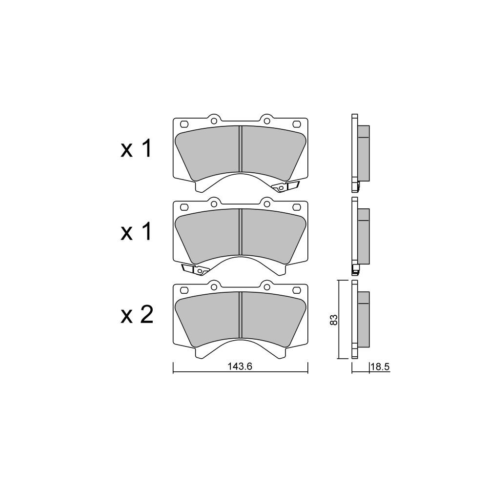 Pastillas de freno delanteras GT2i Club para TOYOTA Land Cruiser VII 200 (_J2_) 5.7 (URJ201) 389cv 2007-08-01-Array