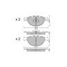 Pastilhas de travão dianteiras GT2i Club para BMW Série 5 GT (F07) 520d, 528i, 530d, 535i, 535d 2010-16 - Pinças de travão Ate