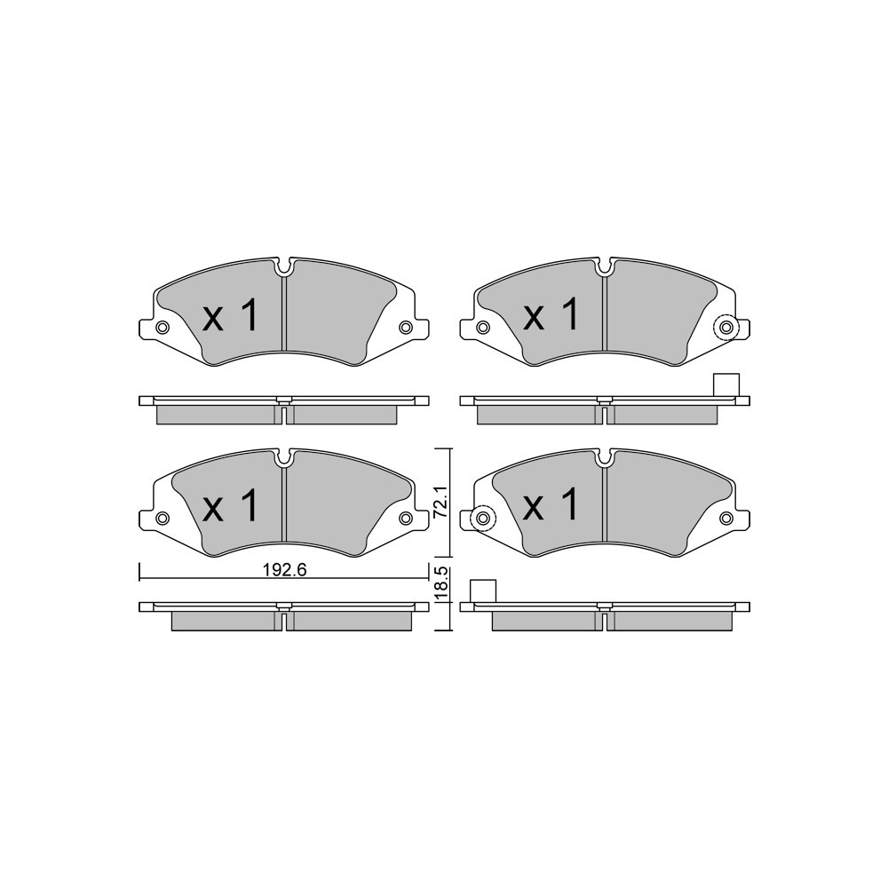 Pastilhas de travão dianteiras GT2i Club para LAND ROVER Discovery IV (L319) 5.0 4x4 510hp 2009-09-01-2018-12-01Array