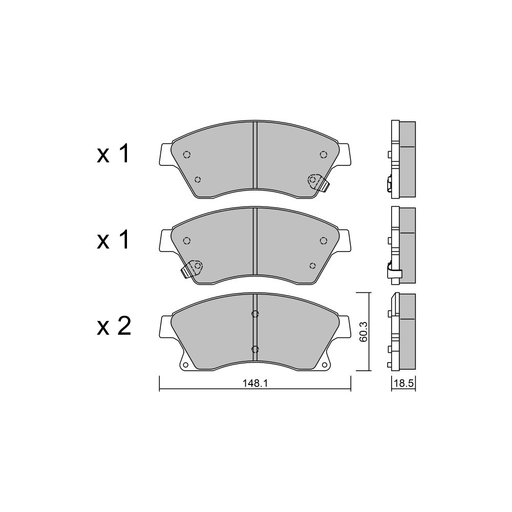 Pastilhas de travão dianteiras GT2i Club para OPEL Astra J (P10) 1.4 Turbo (68) 141hp 2009-09-01-2015-10-01Array
