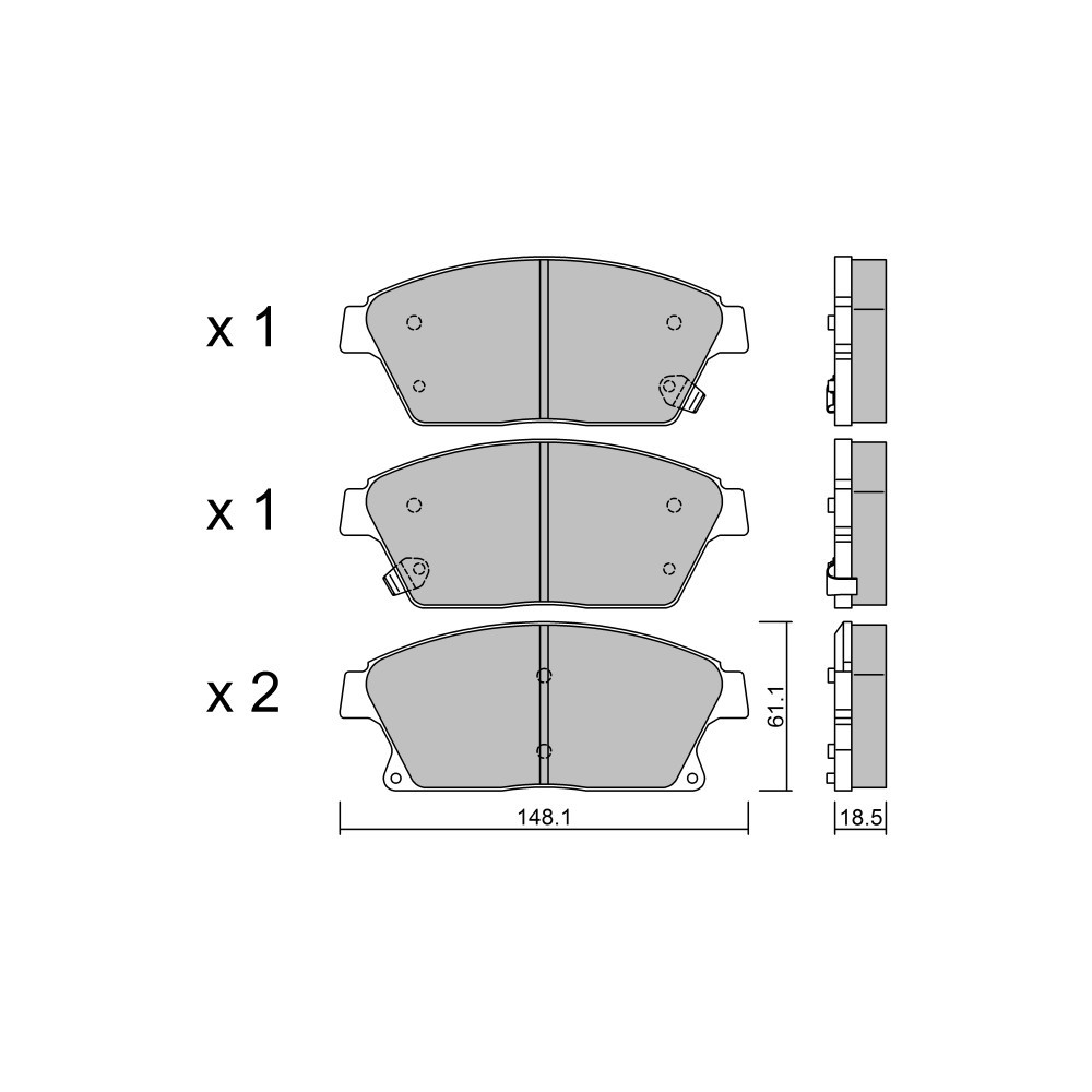 Pastilhas de travão dianteiras GT2i Club para OPEL Astra J 1.6i 16V Turbo, 1.8i 16V 2010-15 - Pinças de travão BoschArray