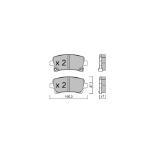Pastilhas de travão traseiras GT2i Club para OPEL Insignia A (G09) 2.8 V6 Turbo OPC 4x4 (69) 325hp 2008-07-01-2017-03-01