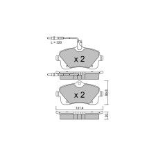 Pastilhas de travão dianteiras GT2i Club para PEUGEOT 407 SW (6E_) 2.0 HDi 150 Hybrid 150 cv 2004-05-01-