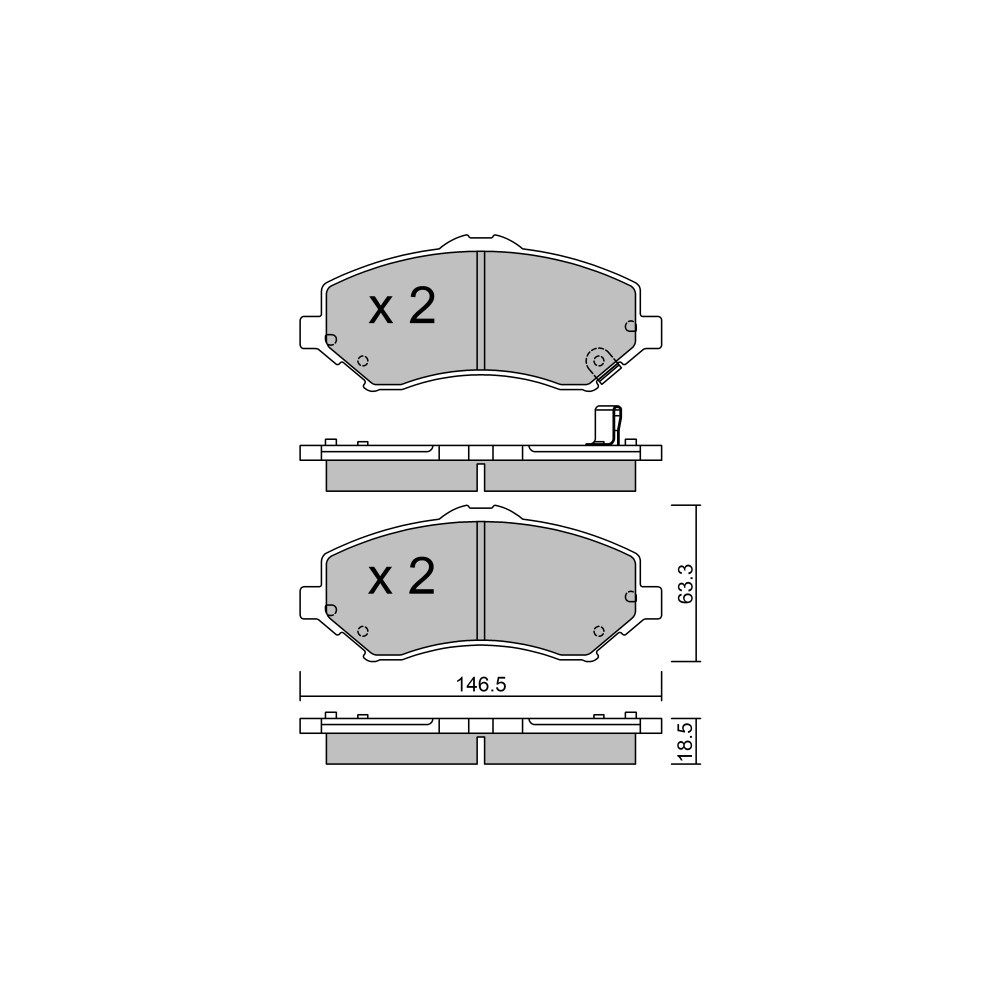 Pastillas de freno delanteras GT2i Club para FIAT Freemont (345_) 3.6 283cv 2011-08-01-Array