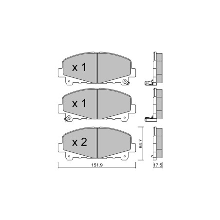 Pastillas de freno delanteras GT2i Club para HONDA Accord VII Coupe (CM) 3.5 282cv 2003-07-01-