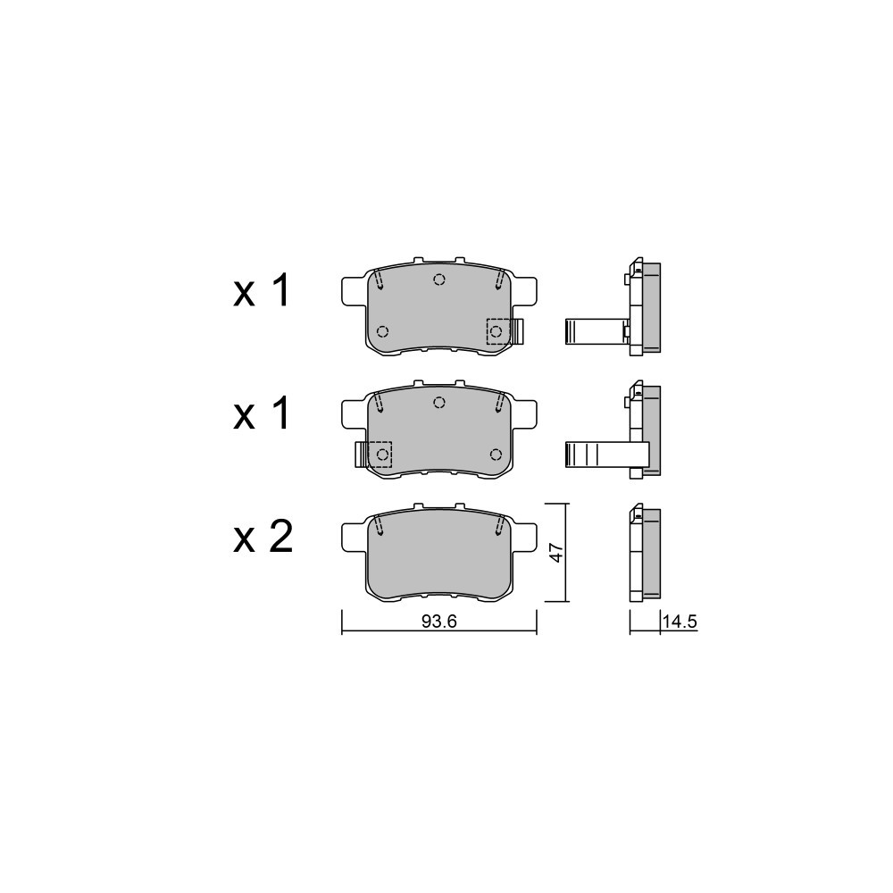 Pastillas de freno traseras GT2i Club para HONDA Accord VIII (CU) 2.2 i-DTEC (CW3) 180cv 2008-06-01-Array