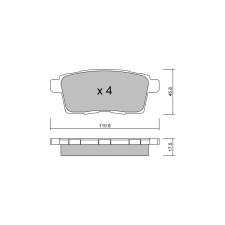 Pastillas de freno traseras GT2i Club para MAZDA CX-9 I (TB) 3.7 AWD 278cv 2006-09-01-