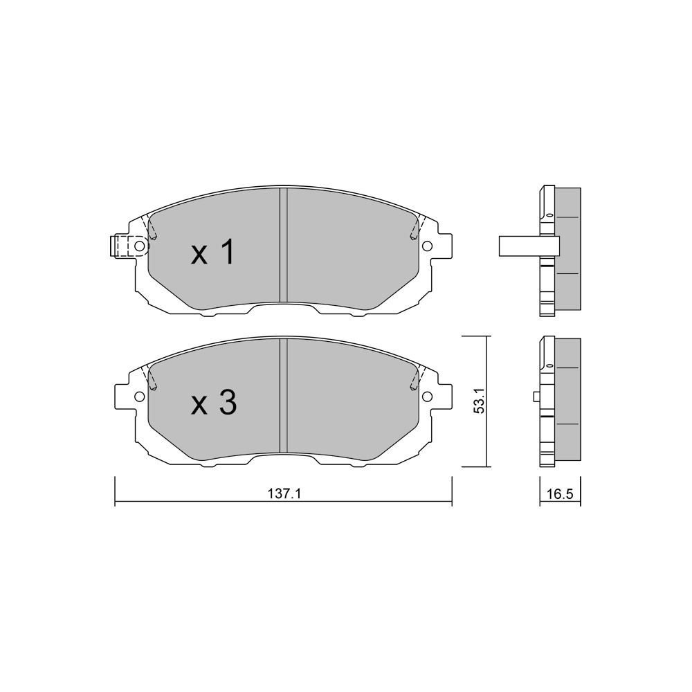Pastilhas de travão dianteiras GT2i Club para SUZUKI SX4 (EY, GY) 2.0 16V 4x4 153hp 2006-06-01-Array
