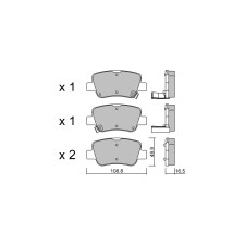 Pastillas de freno traseras GT2i Club para TOYOTA Avensis III SW (_T27_) 3.5 (GSV40_) 278cv 2008-11-01-2018-10-01