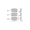 Pastilhas de travão traseiras GT2i Club para TOYOTA Avensis III SW (_T27_) 3.5 (GSV40_) 278hp 2008-11-01-2018-10-01