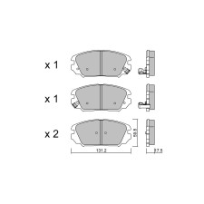 Pastillas de freno delanteras GT2i Club para HYUNDAI Sonata V (NF) / Sonica 3.3 270cv 2004-08-01-2011-12-01