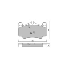 Pastillas de freno delanteras GT2i Club para PORSCHE 911 (996) 3.6 Carrera 4S 1998-05 - Pinzas de freno Brembo