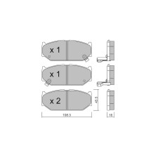 Pastillas de freno delanteras GT2i Club para SUZUKI Swift III (MZ, EZ) 3.8 V6 347cv 2005-02-01-