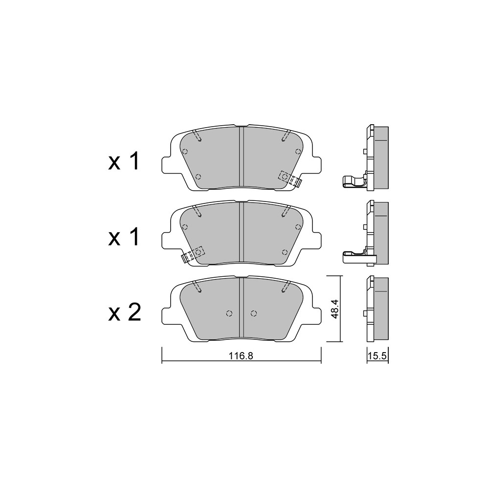 Pastillas de freno traseras GT2i Club para HYUNDAI Grand Santa Fe/ Maxcruz 3.3 GDi 294cv 2013-01-01-Array