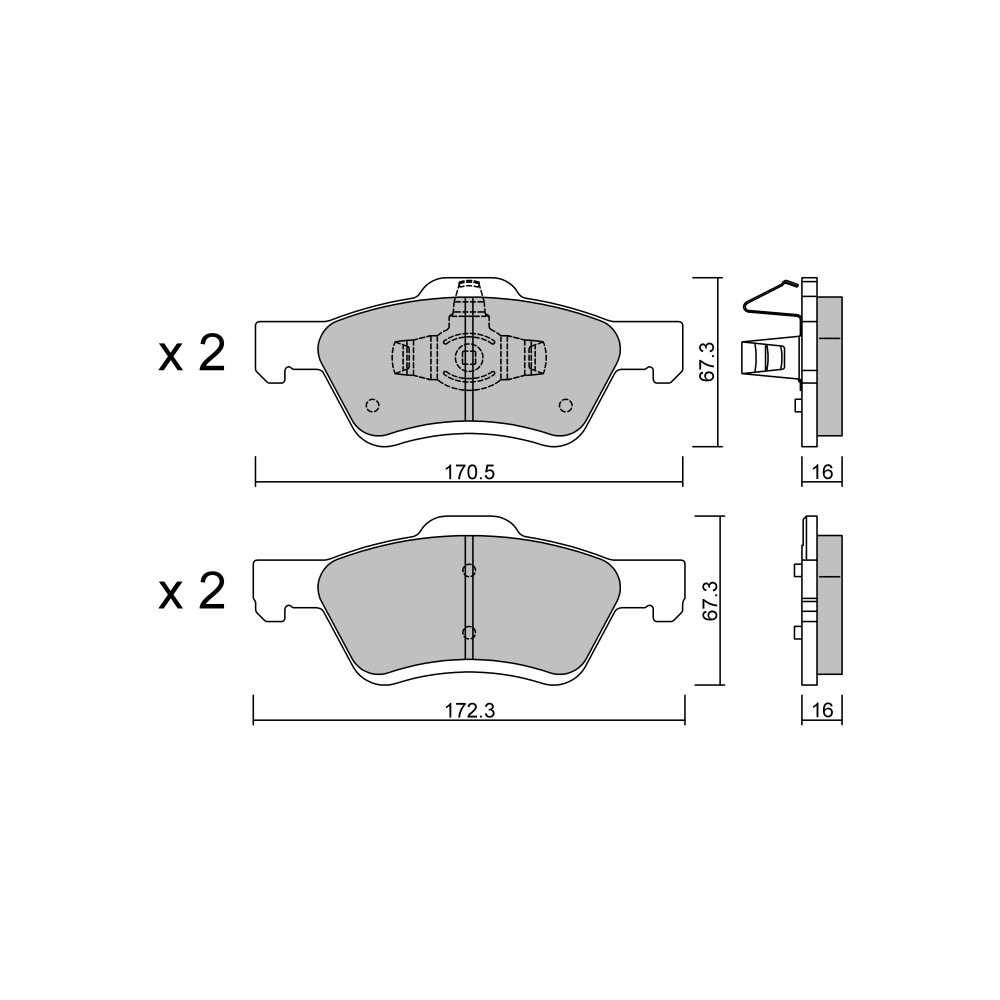 Pastillas de freno delanteras GT2i Club para FORD Maverick II 3.0 V6 24v 244cv 2001-02-01-Array