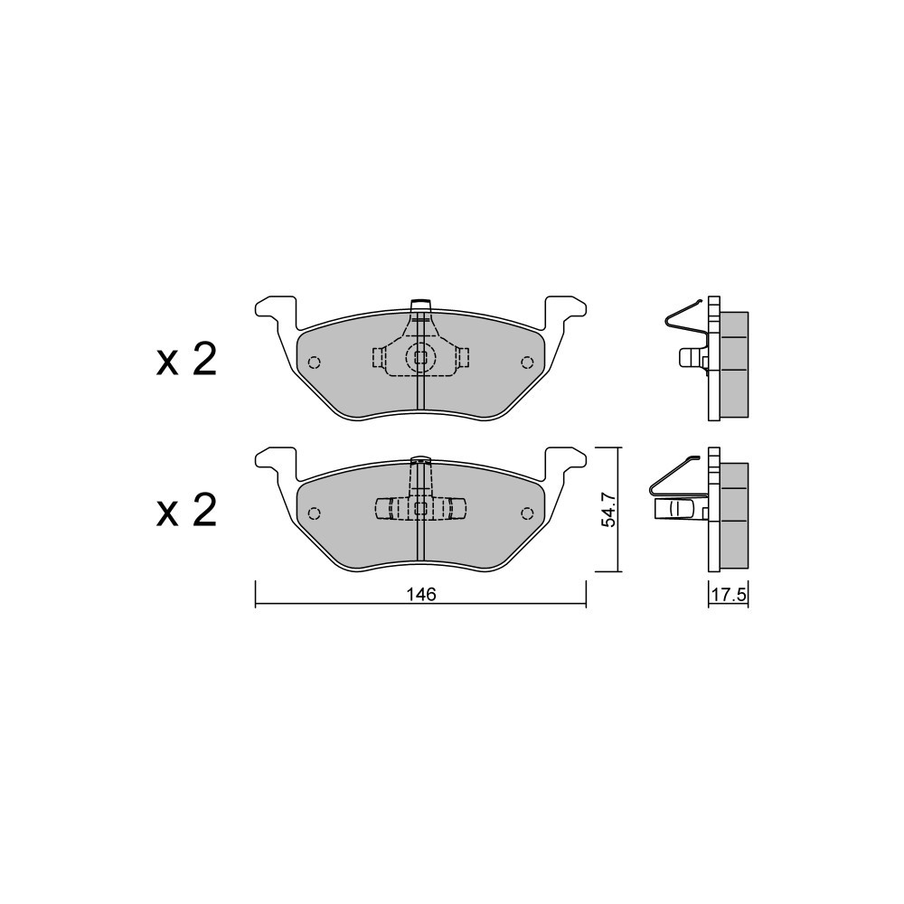 Pastillas de freno traseras GT2i Club para FORD Maverick II 3.0 V6 24v 244cv 2001-02-01-Array