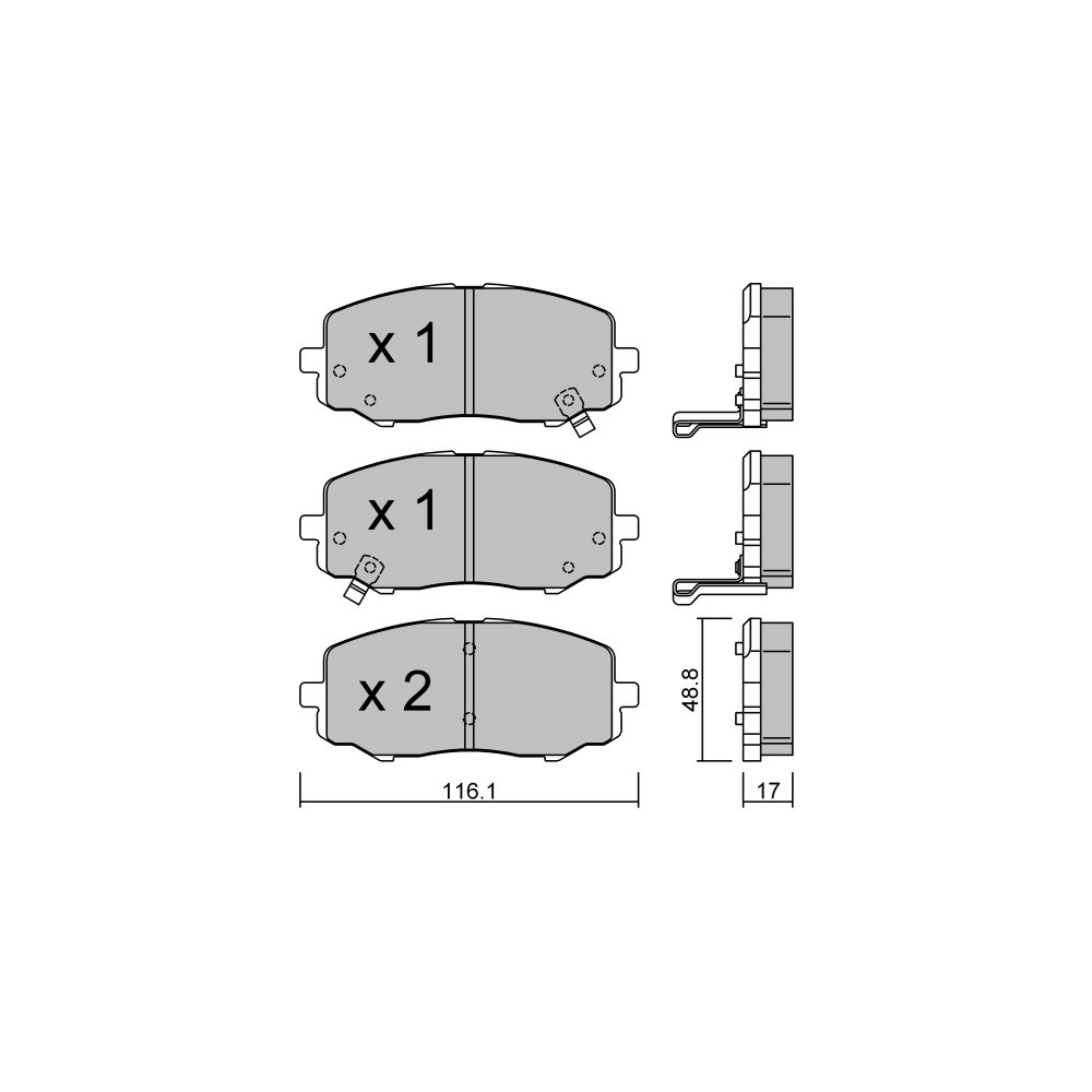 Pastillas de freno delanteras GT2i Club para HYUNDAI i20 I (PB, PBT) 1.4 LPG 90cv 2008-08-01-2015-12-01Array