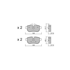 Pastillas de freno traseras GT2i Club para BMW Z4 II Roadster (E89) sDrive 30 i 264cv 2009-02-01-